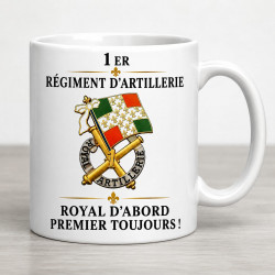 Tasse à Café / Mug "1er Régiment d'Artillerie" - Fabrication Artisanale