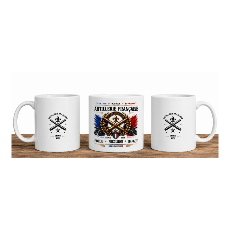 Tasse à Café / Mug "Artillerie Française" - Fashion Design - Fabrication Artisanale