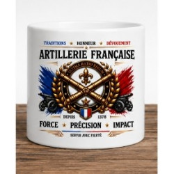 Tasse à Café / Mug "Artillerie Française" - Fashion Design - Fabrication Artisanale