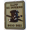 Ecusson velcro en caoutchouc de la Section d'Appui (S4) de la 2ème Compagnie du 35ème Régiment d'Infanterie