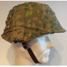 REPRODUCTION de Casque + Couvre-casque en toile camouflée de la Waffen S.S.