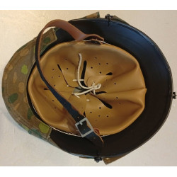 REPRODUCTION de Casque + Couvre-casque en toile camouflée de la Waffen S.S.