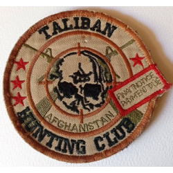 Ecusson velcro "Taliban Hunting Club" : 35ème Régiment d'Infanterie - OPEX en Afghanistan