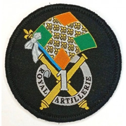 Petit écusson velcro rond pour tenue de sport Errea: 1er Régiment d'Artillerie