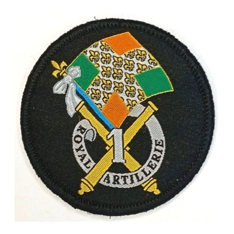 Petit écusson velcro rond pour tenue de sport Errea: 1er Régiment d'Artillerie