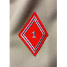 Vareuse TDF Artillerie + Insigne 1ère Div. Blindée + Nouveau Losange 1er R.A. + Bouton de Tradition sous-off./officier NEUVE