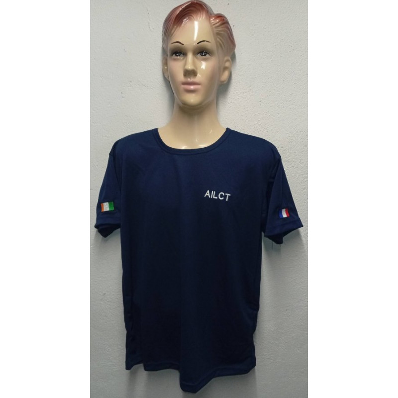 Tee-shirt en Baumwolle bleu de l'A.I.L.C.T. / Armée Française en Côte d'Ivoire
