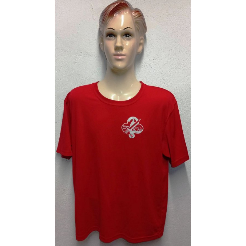 Tee-Shirt en Baumwolle Rouge 2ème Compagnie "Ex Inferno" du 35ème Régiment d'Infanterie Occasion