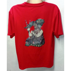 Tee-Shirt en Baumwolle Rouge 2ème Compagnie "Ex Inferno" du 35ème Régiment d'Infanterie Occasion