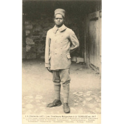 Carte Postale : Tirailleur Malgache de la 4ème Compagnie du 13ème Bataillon à La Tremblade en 1917
