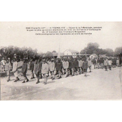 Carte Postale : Tirailleurs Malgaches de la 4ème Compagnie du 13ème Bataillon en Ordre de Marche à La Tremblade en 1917