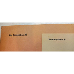 Pochette + 1 feuille de papier à lettre à entête "Der Reichsführer-SS" - Allemand 39/45