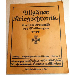 Magazine de l'Armée Allemande "Ullgäuer Kriegschronik" Numéro 3 de 1914 sur la Citadelle et Ville de Belfort