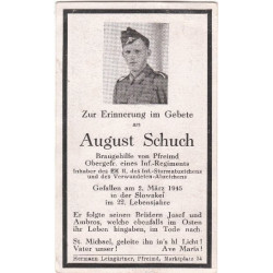 Avis de Décès : Caropal-chef d'Infanterie August Schuch