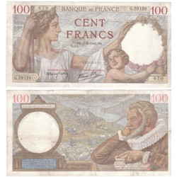 Billet de Banque de 100 Francs Sully 21-9-1939