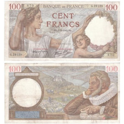 Billet de Banque de 100 Francs Sully 28-11-1940