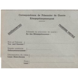 Correspondance vierge de prisonnier de guerre 