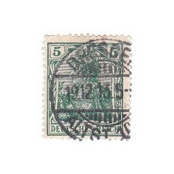 Timbre poste de 5 Pfennig Deutsches Reich oblitéré