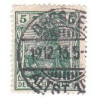 Timbre poste de 5 Pfennig Deutsches Reich oblitéré