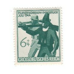 Timbre poste 7-Landesschiessen-Innsbruck Juli 1944 6+4 Reichspfennig Neuf