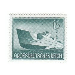 Timbre GrossDeutsches Reich Navire KriegsMarine 16+10 Neuf