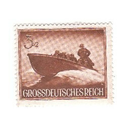 Timbre GrossDeutsches Reich Barque Heer 3+2 Neuf