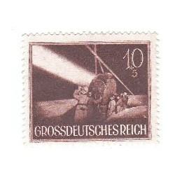 Timbre GrossDeutsches Reich Projecteur Flak 10+5 Neuf