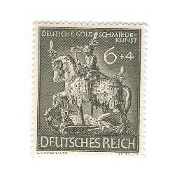 Timbre poste Deutsches Reich Goldschmiedekunst 6+4 Pfennig Neuf