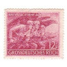 Timbre poste GrossDeutsches Reich "Ein Volk steht auf" 12+8 Pfennig Neuf