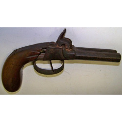 Pistolet de poche à deux canons vers 1830
