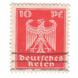 Timbre poste Deutsches Reich Aigle Impérial 10 Pfennig oblitéré