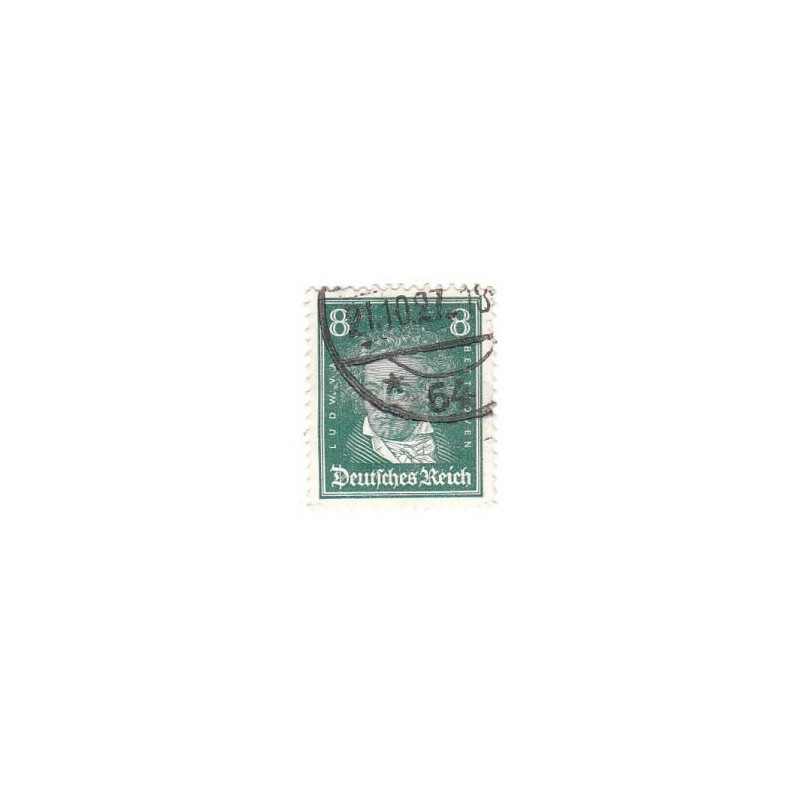 Timbre poste Deutsches Reich Ludw. van Beethoven 8 Pfennig oblitéré