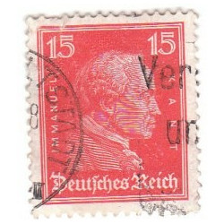 Timbre poste Deutsches Reich Emmanuel Kant 15 Pfennig oblitéré