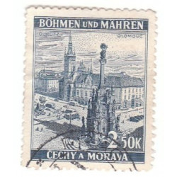 Bohème-Moravie : Timbre 2,50 K gros modèle Occupation allemande oblitéré
