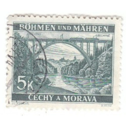 Bohème-Moravie : Timbre 5 K gros modèle Occupation allemande oblitéré
