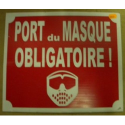 Panneau : Port du masque obligatoire