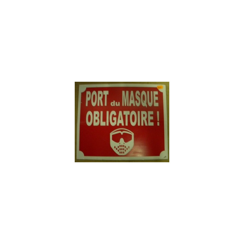 Panneau : Port du masque obligatoire