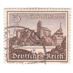 Timbre poste Deutsches Reich Winterhilfswerk 3+2 Pfennig oblitéré