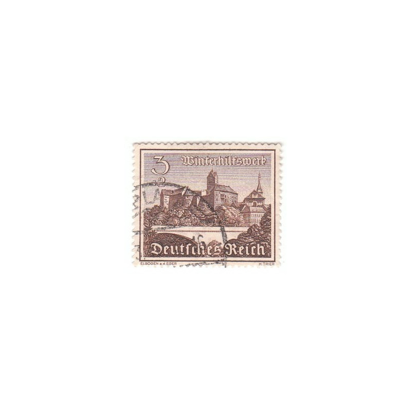 Timbre poste Deutsches Reich Winterhilfswerk 3+2 Pfennig oblitéré