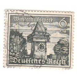 Timbre poste Deutsches Reich Winterhilfswerk 6+4 Pfennig oblitéré