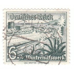 Timbre poste Deutsches Reich Winterhilfswerk 6+4 Pfennig oblitéré