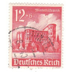 Timbre poste Deutsches Reich Winterhilfswerk 12+6 Pfennig oblitéré