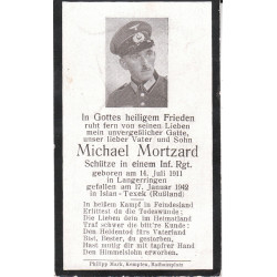 Avis de Décès : Soldat d'Infanterie Michael Mortzard