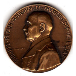 Médaille de table du Maréchal Pétain - Gouvernement de Vichy