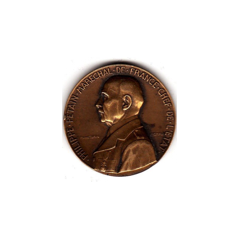 Médaille de table du Maréchal Pétain - Gouvernement de Vichy