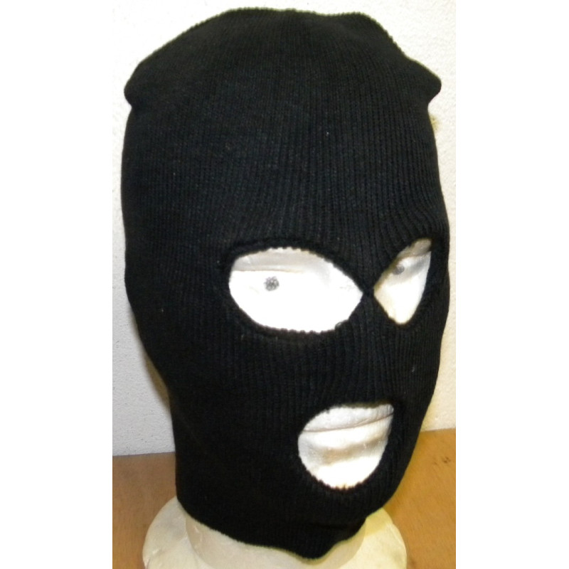 Cagoule noire 3 Trous Balaclava NEUVE