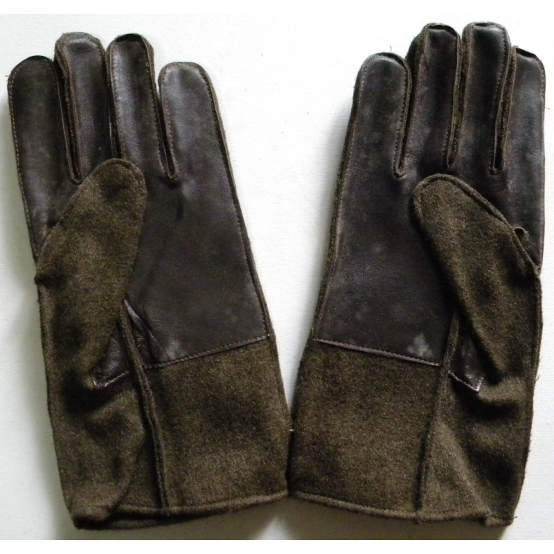 Paire de Gants en laine doublé cuir - Gloves Wool OD Leather Palm