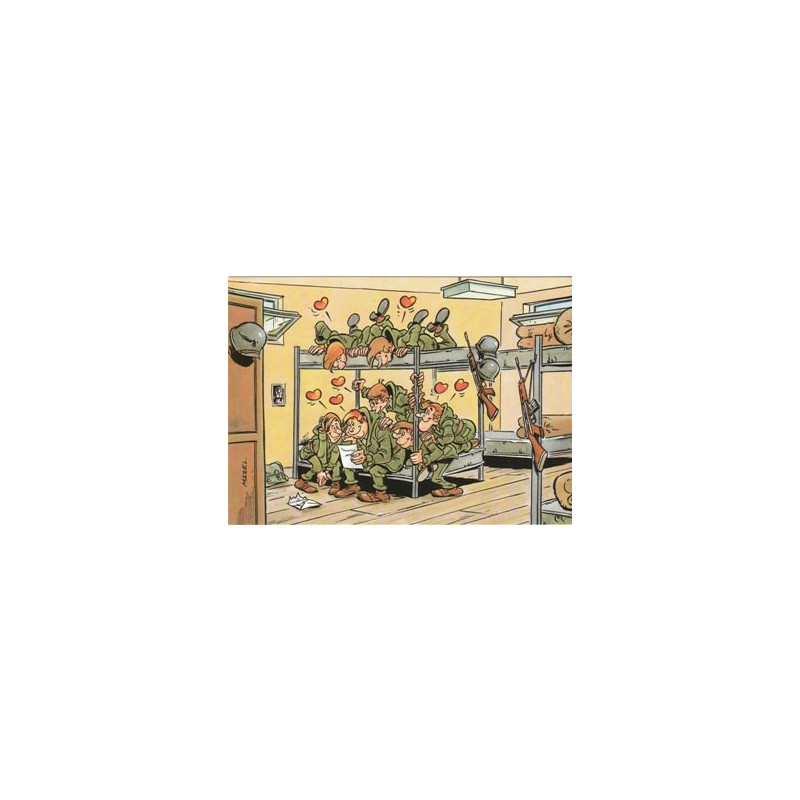 Carte humoristique de Foyer militaire (Maezelle)