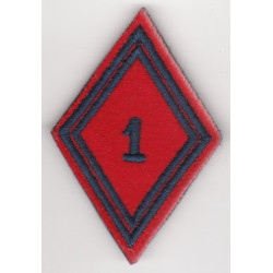 Losange de bras Troupe / Militaire du Rang 1er Régiment d'Artillerie à velcro
