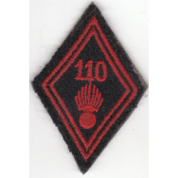 Losange de bras 110ème Régiment d'Infanterie à coudre
